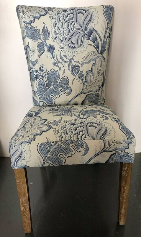 Blue Floral Dining Chair Blue Floral Dining Chair